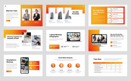 Gazalle - Company Business Google Slide Template, 幻灯片 4, 12657, 商业 — PoweredTemplate.com