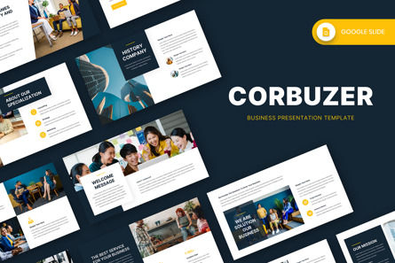 Corbuzer - Business Google Slide Template, Tema de Google Slides, 12659, Negocios — PoweredTemplate.com