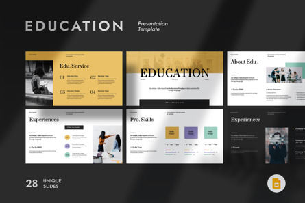 Education Presentation Template, Google幻灯片主题, 12660, 商业 — PoweredTemplate.com