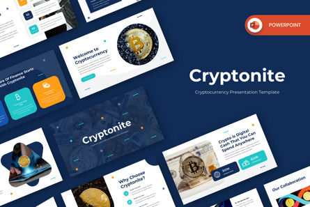 Cryptonite - Cryptocurrency Powerpoint Template, Templat PowerPoint, 12661, Teknologi dan Ilmu Pengetahuan — PoweredTemplate.com