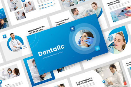 Dentalic - Dental Care Health Google Slide Template, Tema Google Slides, 12668, Medis — PoweredTemplate.com