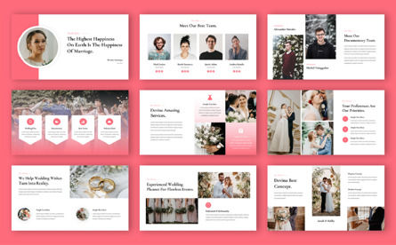 Devina - Wedding Organizer Google Slide Template, Folie 3, 12672, Business — PoweredTemplate.com