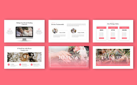 Devina - Wedding Organizer Google Slide Template, Folie 5, 12672, Business — PoweredTemplate.com