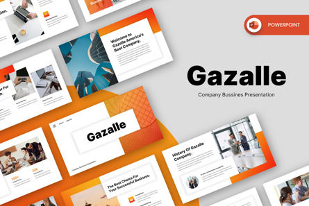 Gazalle - Company Business PowerPoint Template, PowerPointテンプレート, 12673, ビジネス — PoweredTemplate.com