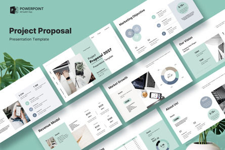 Project Proposal Presentation Template, PowerPointテンプレート, 12680, ビジネス — PoweredTemplate.com