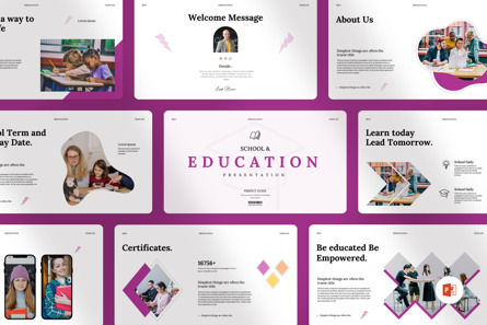 Education Presentation Template, PowerPoint模板, 12685, Education & Training — PoweredTemplate.com