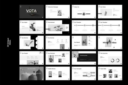 Vota Minimal Presentation Templat, Slide 8, 12691, Business — PoweredTemplate.com