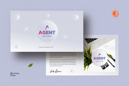 Agent Presentation Template, PowerPoint模板, 12694, 商业 — PoweredTemplate.com