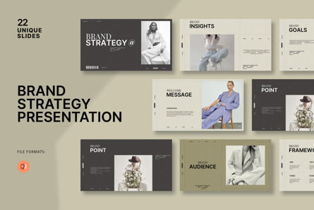 Brand Strategy Presentation Template, PowerPoint Template, 12695, Business — PoweredTemplate.com