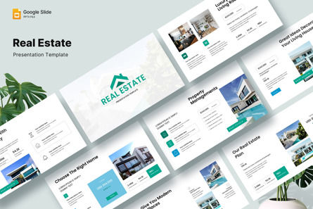 Real Estate Google Slide Template, Tema do Google Slides, 12698, Negócios — PoweredTemplate.com