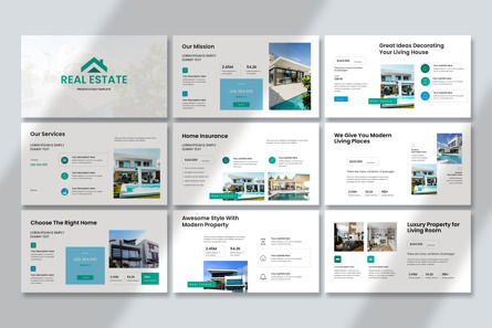 Real Estate Google Slide Template, Diapositive 5, 12698, Business — PoweredTemplate.com