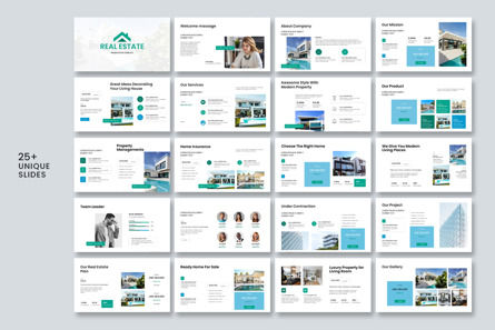 Real Estate Google Slide Template, Diapositiva 6, 12698, Negocios — PoweredTemplate.com