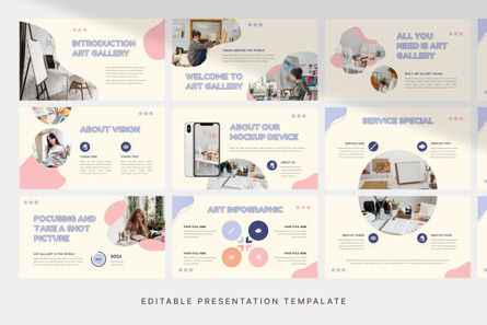 Art Gallery - PowerPoint Template, Diapositive 3, 12700, Art & Entertainment — PoweredTemplate.com