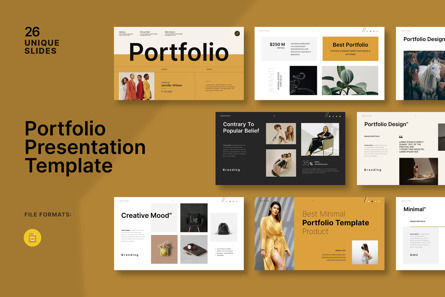 Portfolio Presentation Template, Google Slides Theme, 12708, Business — PoweredTemplate.com