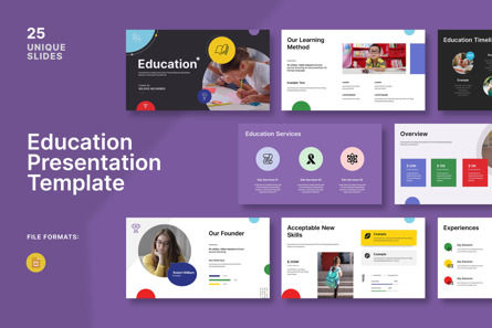 Education Presentation Template, Google Presentaties-thema, 12709, Bedrijf — PoweredTemplate.com