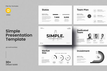 Simple Presentation Template, Google Slides Thema, 12712, Business — PoweredTemplate.com