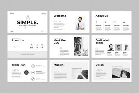 Simple Presentation Template, Diapositive 2, 12713, Business — PoweredTemplate.com