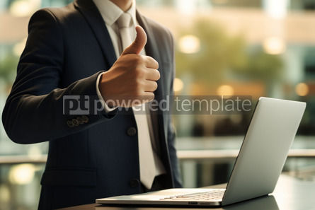 Businessman with thumbs up pose Stock Illustration by ©vertex4 #67820555