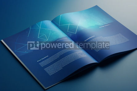 Architettura: Cyanotype Brochure Design PSD Mockup Sharp Angles Joint Focus Dark Silver Sky-Blue Aesthetics #43487 Immagine AI