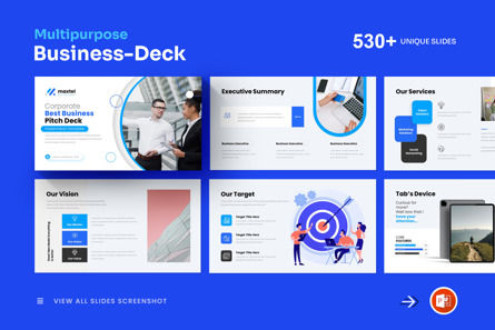 Business-Deck Presentation Template, 파워 포인트 템플릿, 12719, 비즈니스 — PoweredTemplate.com