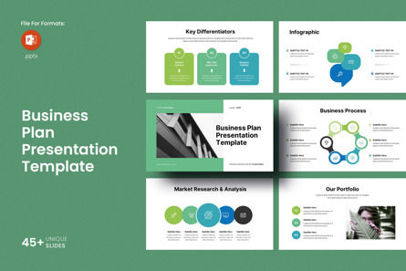 Business Plan PowerPoint Template, PowerPoint Template, 12722, Business — PoweredTemplate.com