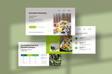 Restaurant Food Presentation Template, Dia 3, 12724, Bedrijf — PoweredTemplate.com