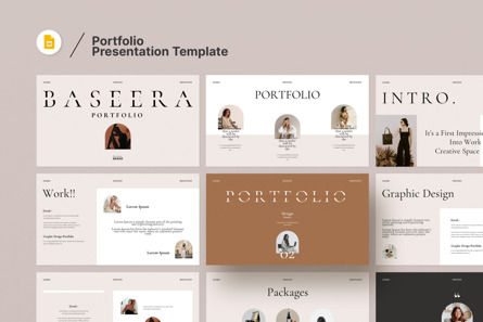 Portfolio Presentation Template, Theme Google Slides, 12728, Business — PoweredTemplate.com
