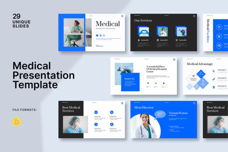 Medical Presentation Template, Google Presentaties-thema, 12731, Bedrijf — PoweredTemplate.com