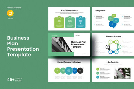 Business Plan Google Slides Template, Theme Google Slides, 12732, Business — PoweredTemplate.com