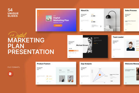 Digital Marketing Plan Presentation, PowerPoint模板, 12744, 商业 — PoweredTemplate.com