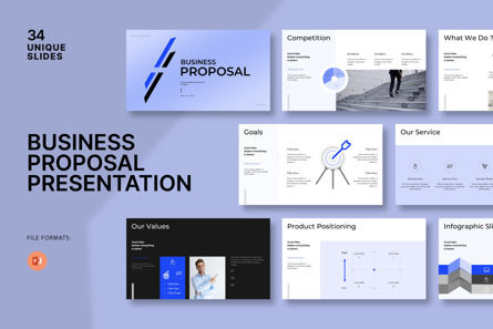 Business Proposal Presentation Template, Modelo do PowerPoint, 12745, Negócios — PoweredTemplate.com