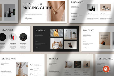 Service Pricing Guide Powerpoint, PowerPoint Template, 12761, Business — PoweredTemplate.com
