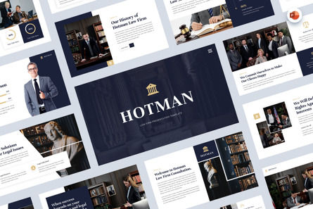 Hotman - Law Firm Powerpoint Template, PowerPoint模板, 12762, 商业 — PoweredTemplate.com