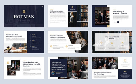 Hotman - Law Firm Powerpoint Template, Diapositiva 2, 12762, Negocios — PoweredTemplate.com