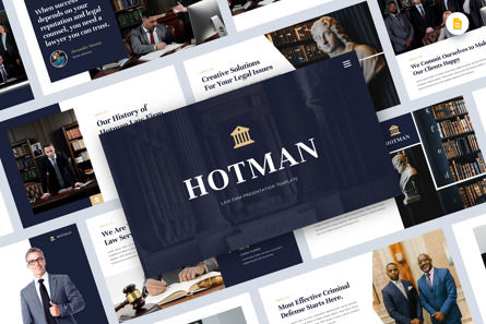 Hotman - Law Firm Google Slide Template, Google 슬라이드 테마, 12766, 비즈니스 — PoweredTemplate.com