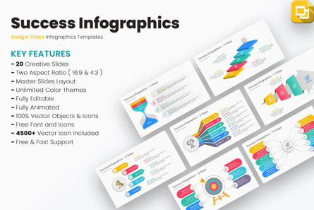 Success Infographics Google Slides Presentation Templates, Googleスライドのテーマ, 12776, ビジネス — PoweredTemplate.com