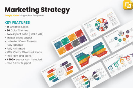 Marketing Strategy Google Slides Templates, Tema de Google Slides, 12779, Animado — PoweredTemplate.com