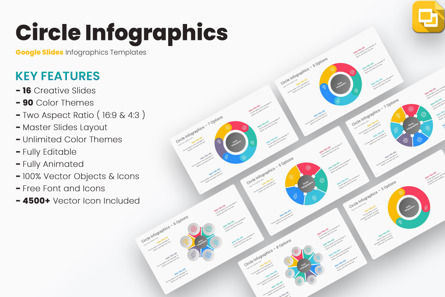 Circle Infographics Google Slides Templates, Tema de Google Slides, 12783, Animado — PoweredTemplate.com