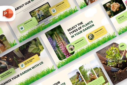 Botanical Business - PowerPoint Template, PowerPoint Template, 12786, Agriculture — PoweredTemplate.com
