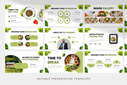 Organic Food - PowerPoint Template, Slide 3, 12788, Pertanian — PoweredTemplate.com