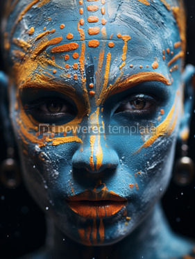 Blue Face Paint, Body and Paints