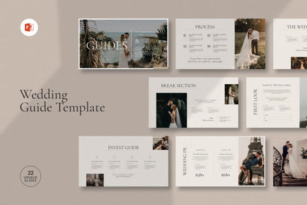 Wedding Guide PowerPoint Template, Modello PowerPoint, 12793, Lavoro — PoweredTemplate.com