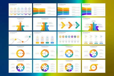 Converging Arrows PowerPoint Template, Diapositiva 2, 12795, Negocios — PoweredTemplate.com