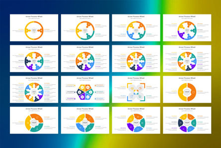 Arrow Process Wheel PowerPoint Template, Diapositiva 2, 12799, Negocios — PoweredTemplate.com