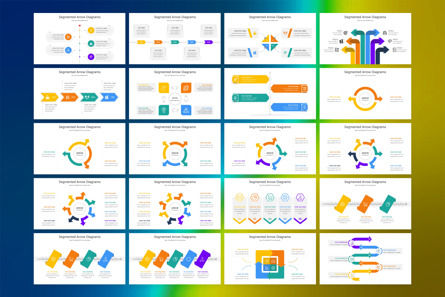 Segmented Arrow Diagrams Google Slides Template, スライド 2, 12800, ビジネス — PoweredTemplate.com