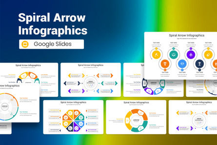 Spiral Arrow Infographics Google Slides Template, Google幻灯片主题, 12803, 商业 — PoweredTemplate.com