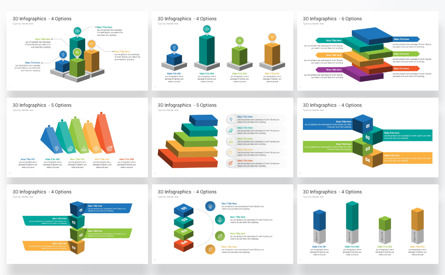 3D Infographics PowerPoint Templates, Slide 2, 12808, 3D — PoweredTemplate.com