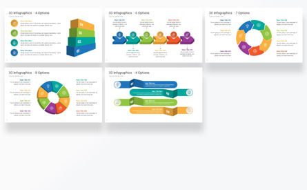 3D Infographics PowerPoint Templates, Slide 7, 12808, 3D — PoweredTemplate.com