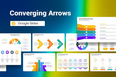 Converging Arrows Google Slides Template, Tema de Google Slides, 12809, Negocios — PoweredTemplate.com