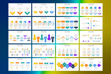 Arrow Timeline Google Slides Template, Diapositiva 2, 12816, Negocios — PoweredTemplate.com